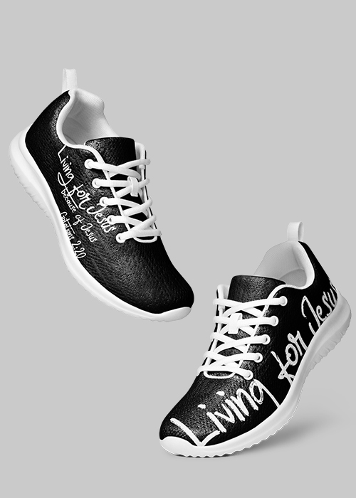 Living for Jesus - Adult Athletic Shoes (Men)