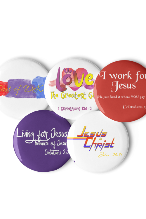 Jesus 5 Button Pin Collection (Vol.1)
